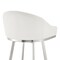 Armen Living Noran Swivel Bar Stool in Brushed Stainless Steel with White Faux Leather 840254335691 - alternate 10